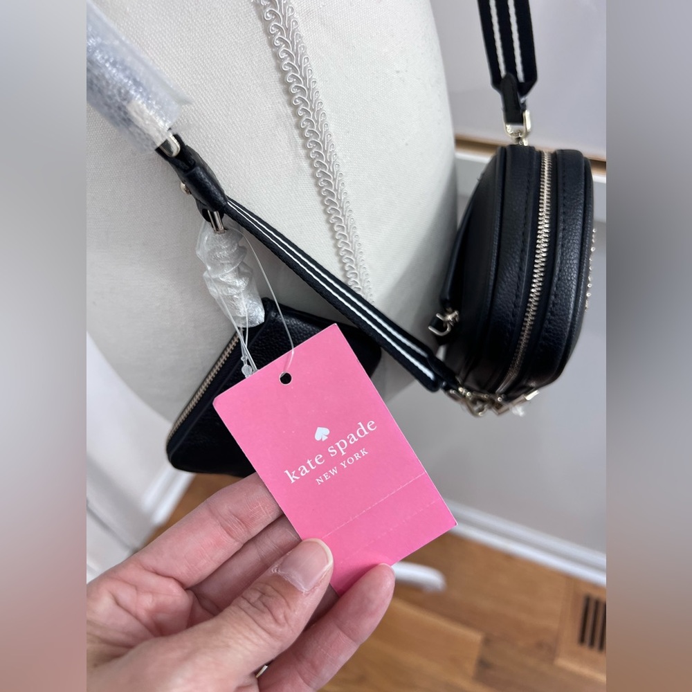 NWT Kate Spade Rosie North South Crossbody in Black Pebbled Leather - Picture 6 of 11